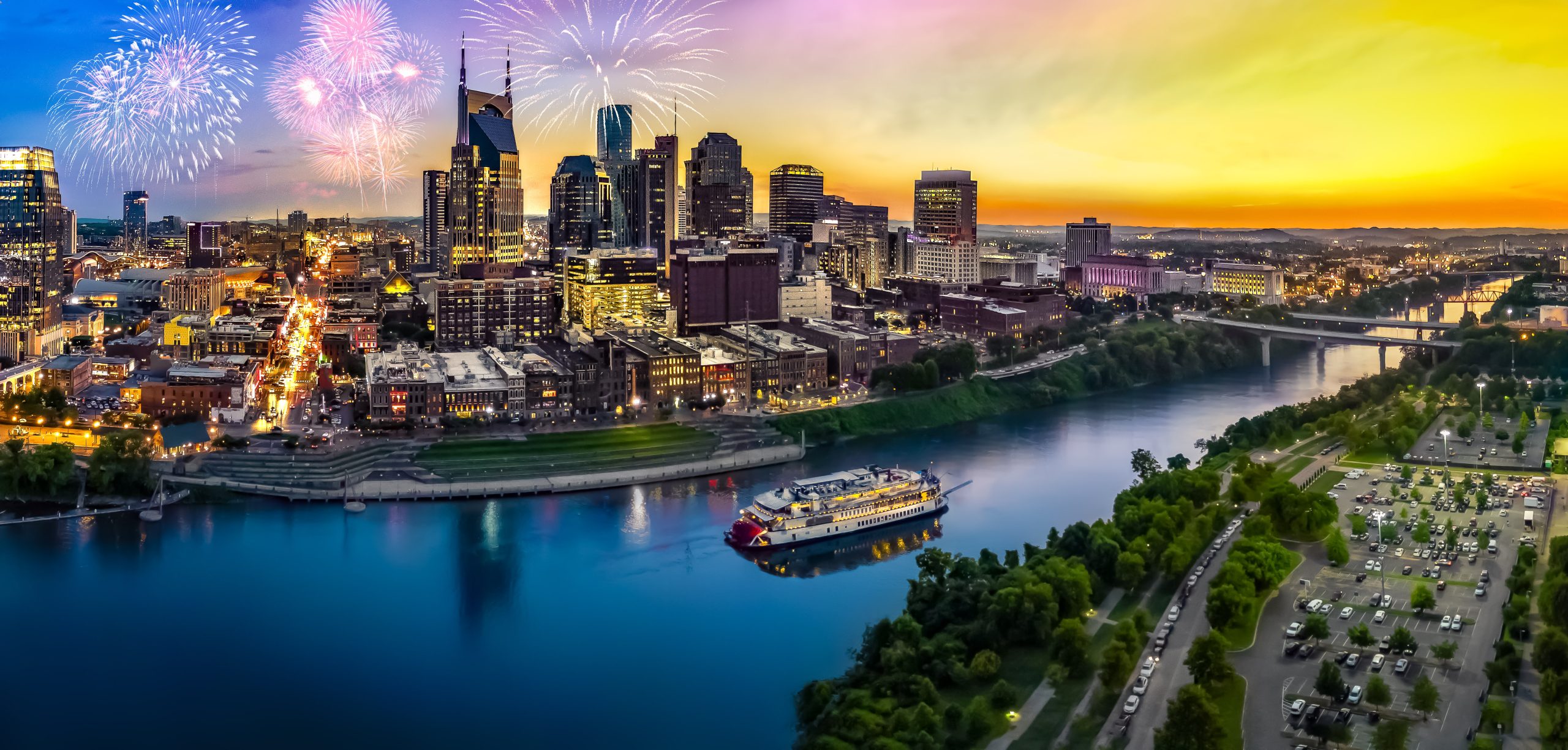 Nashvile Skyline with stadium